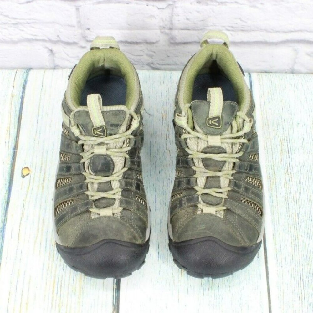 Keen Green Leather Lace Up Rugged Hiking Sneakers Shoes Size 7.5 - Picture 5 of 9